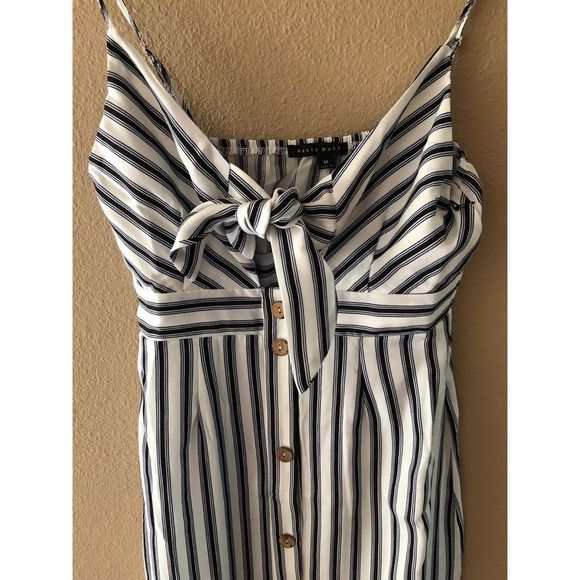 Striped button down front tie - Picture 5 of 5